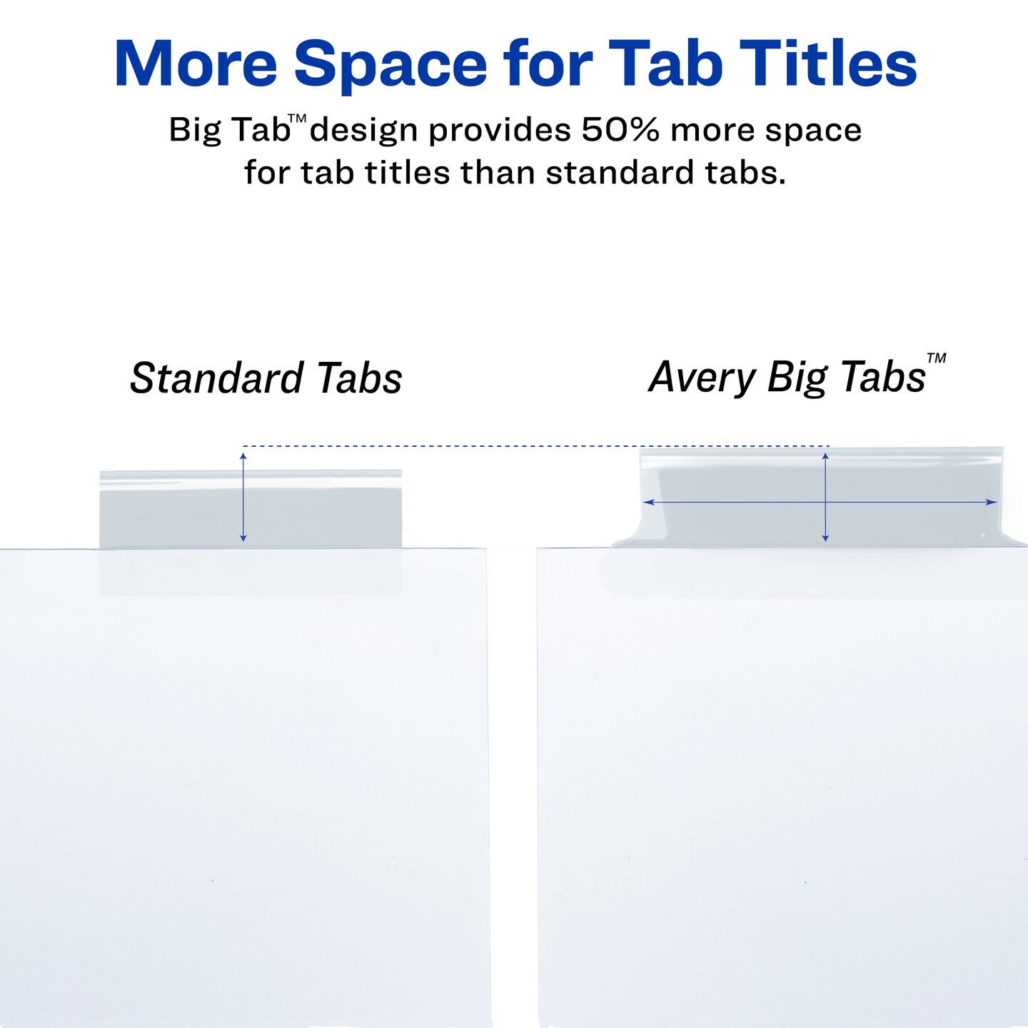 Avery Big Tab Insertable Extra Wide Dividers for 3 Ring Binders, 8-Tab Sets, Clear Tabs, 6 Sets (21940)