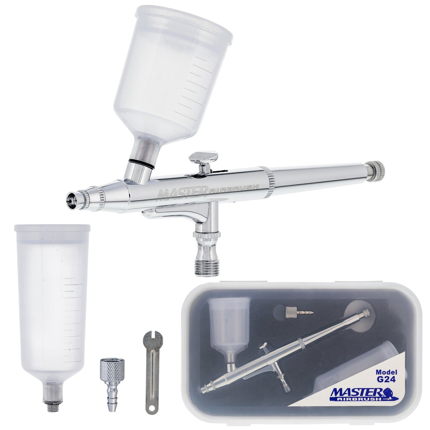 0.3mm Gravity-Feed Dual-Action Airbrush