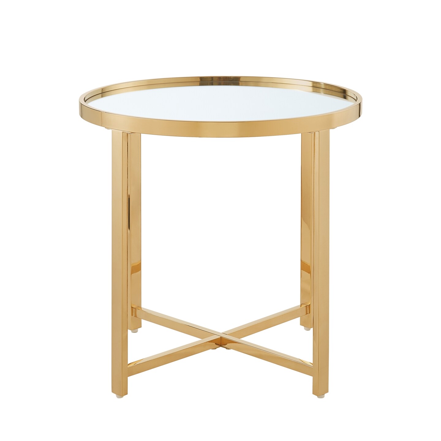 Kamia End Table With Mirrored Top