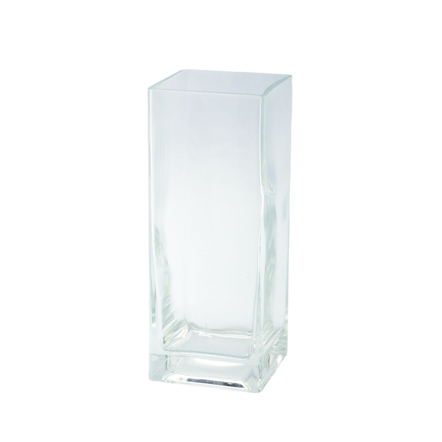 CC Home Furnishings Square Transparent Glass Pillar Candle Holder - 10&#x22; - Clear