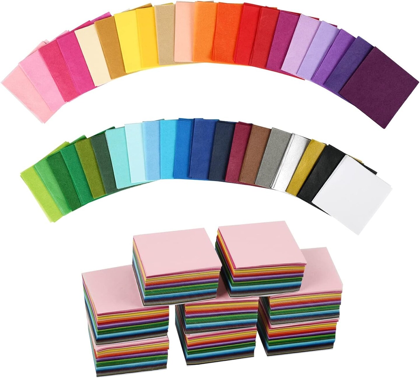 5400 Pcs 1 Inch Tissue Paper Squares, 36 Assorted Colored Tissue