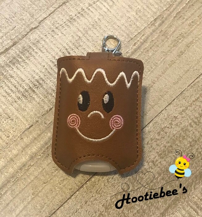 Gingerbread Man Hand Sanitizer Holder and or Lip Balm Holder  display picture 1