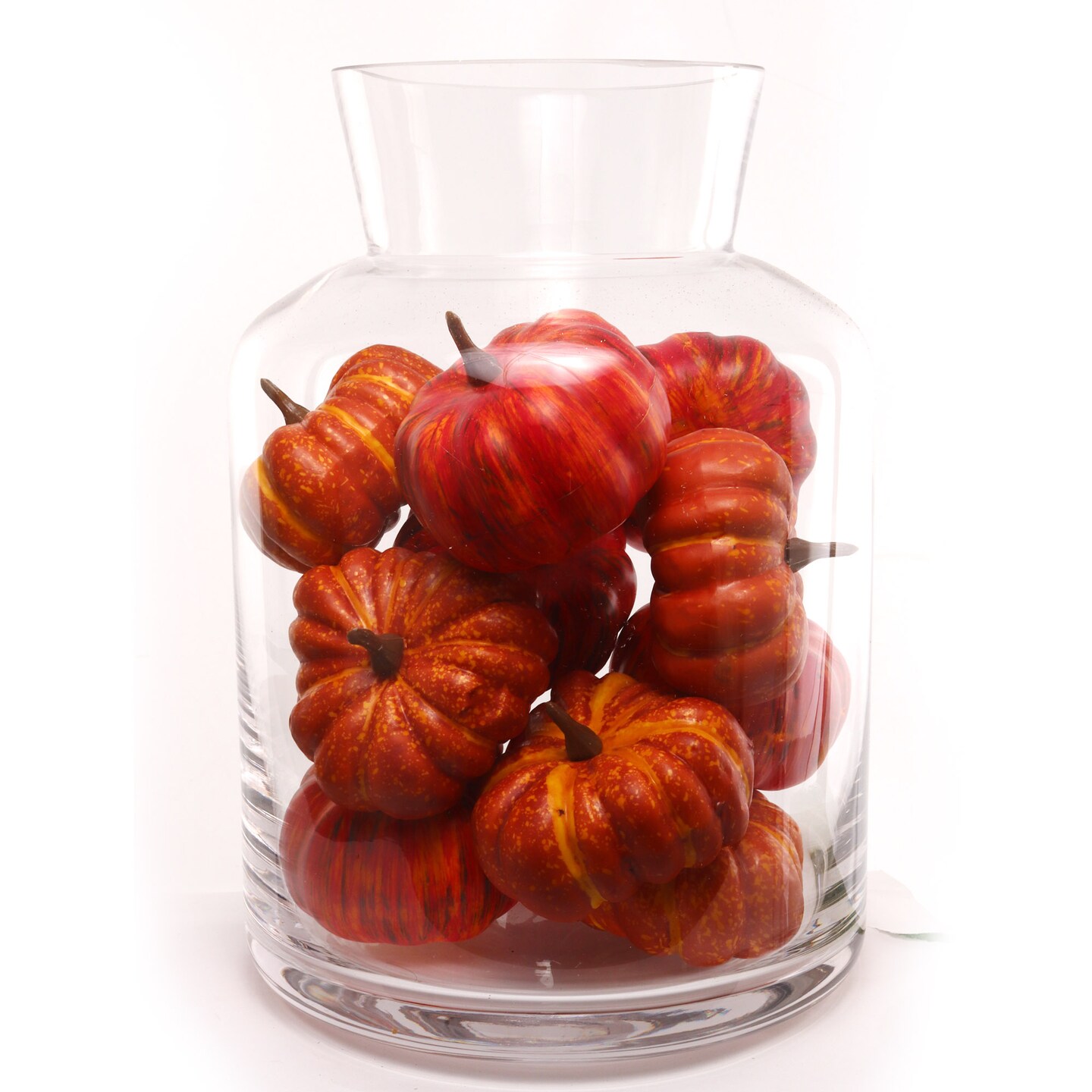 12-Pack: Artificial Vibrant Orange Pumpkins - Perfect for Fall Crafts, Centerpieces & Seasonal Decor, Ideal for Halloween & Thanksgiving - Floral Home by Artificial Flowers