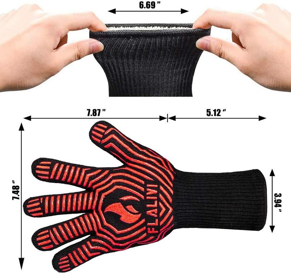 Silicone Pinch Oven Mitts and Pot Holder Set Baking Gloves for Cooking