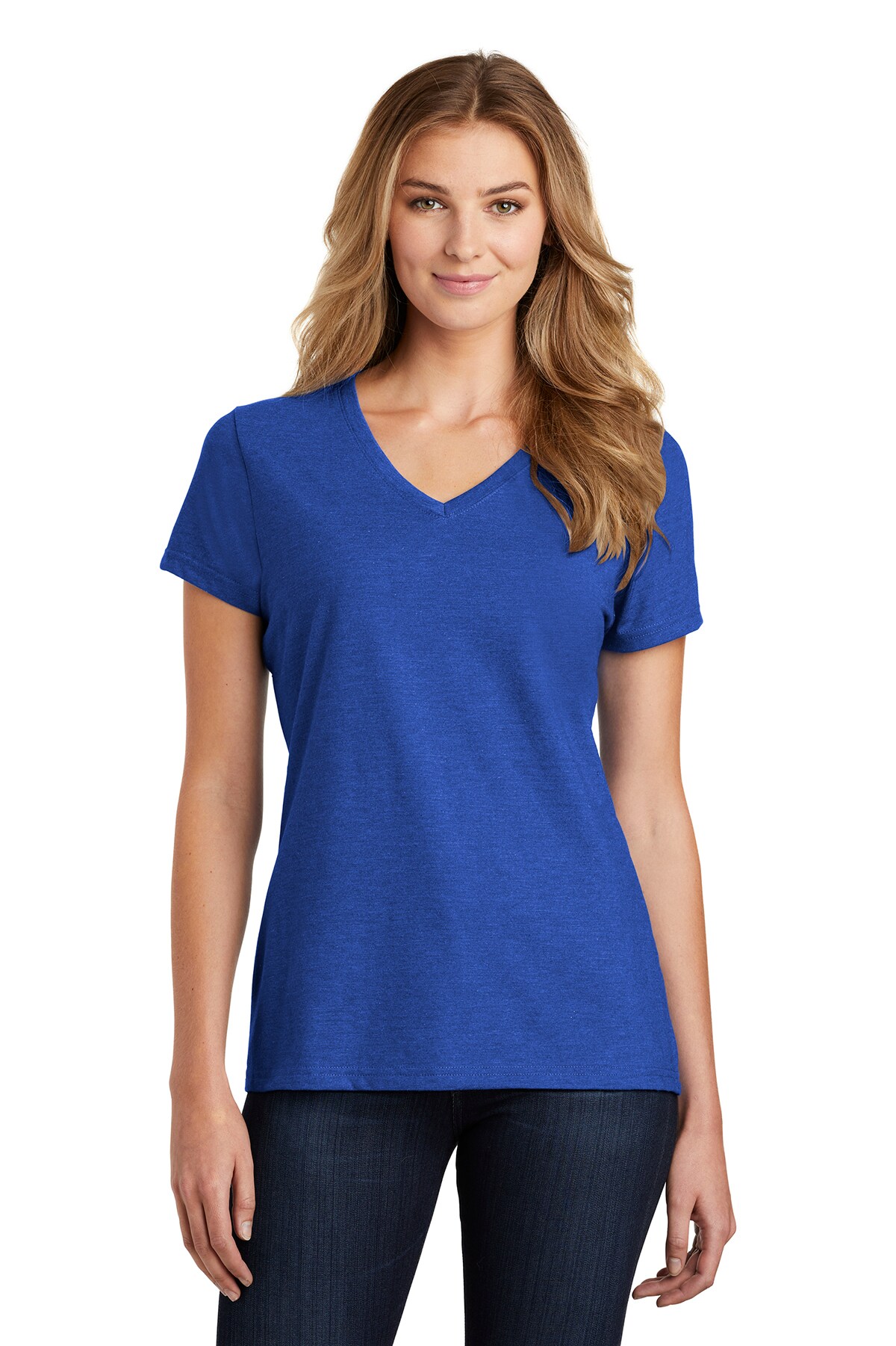 Luxurious Blend V-Neck Tee For Women, 4.5-ounce, 60/40 ring spun  cotton/poly Short Sleeve Shirt, Sculpted for Style Master Effortless  Elegance in Our Blend V-Neck T-shirt Series, RADYAN®