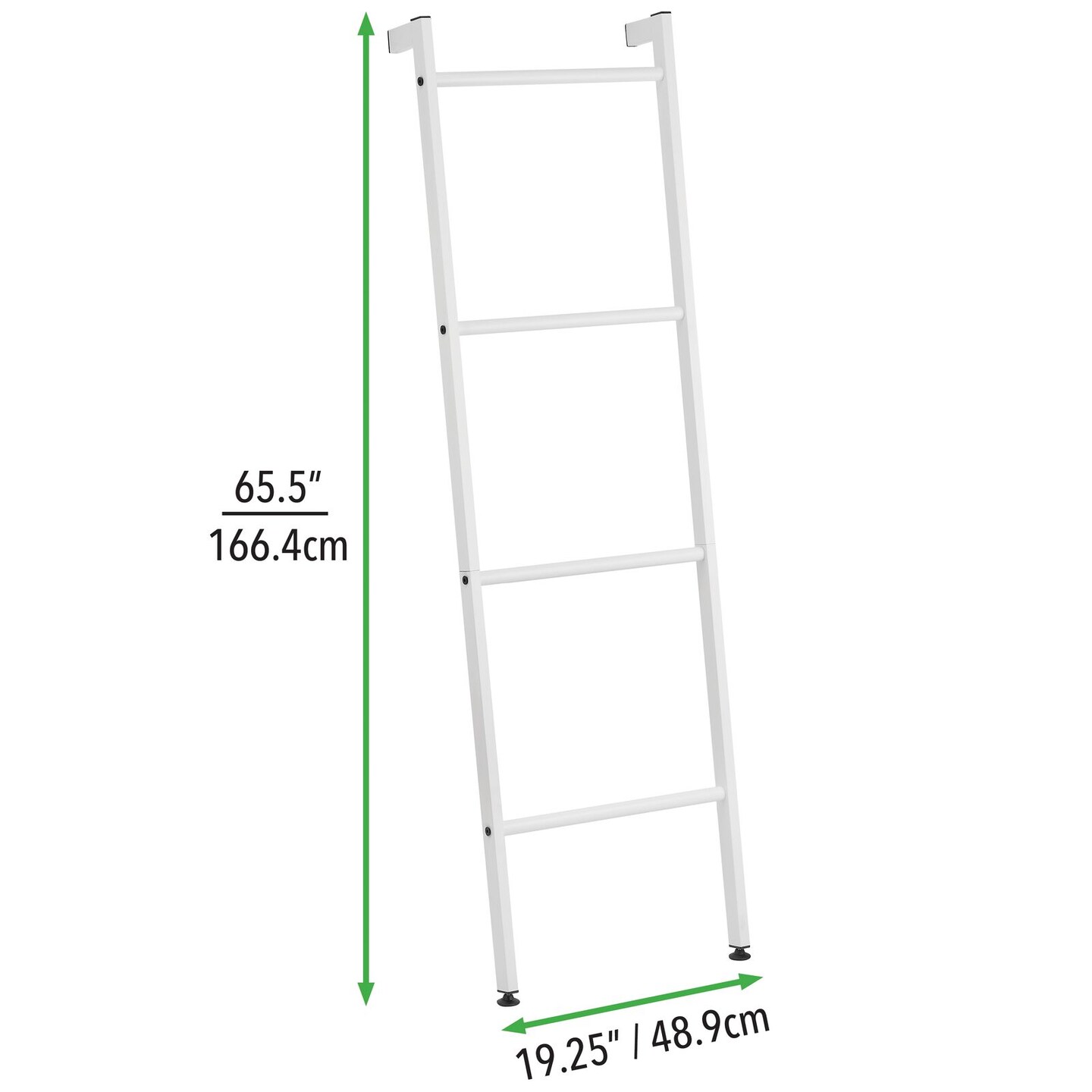 mDesign Metal Blanket &#x26; Towel Wall Ladder Rack for Bedroom/Bathroom