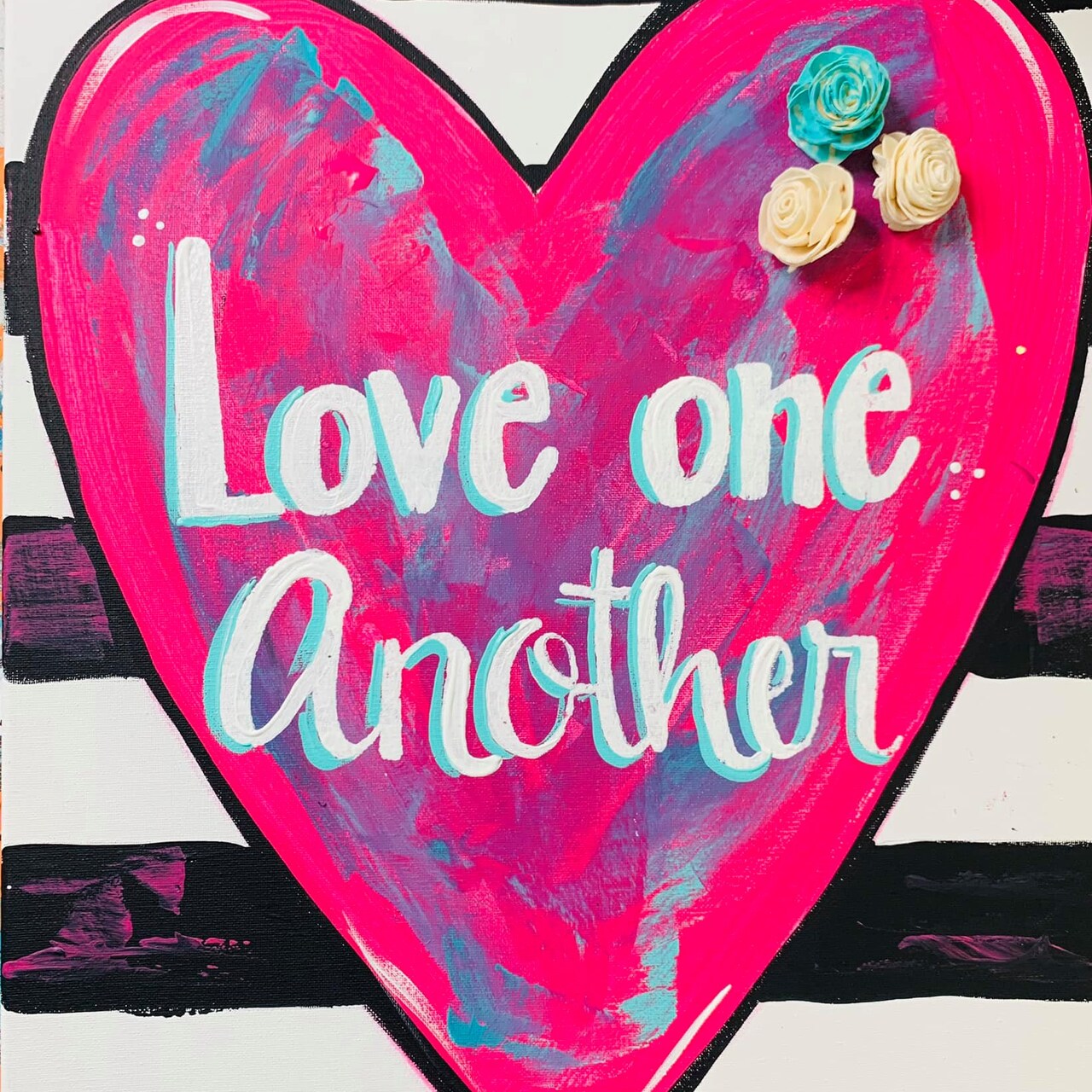 Love One Another Heart Paint Party