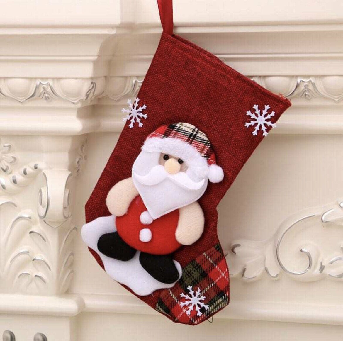 Thick Christmas Stocking Santa Candy Gift Bag 4 pcs