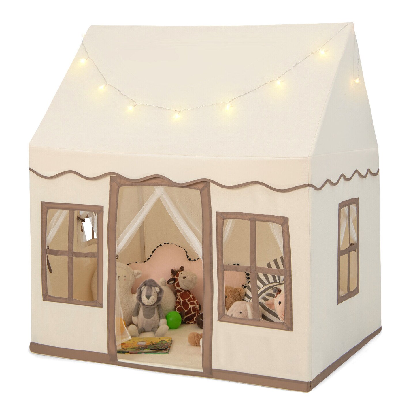 Toddler Large Playhouse with Star String Lights Perfect for Gifting