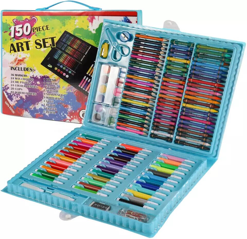 Art Set Drawing Colored Pencils Paint Brush Oil Pastels Art Supplies For Kids