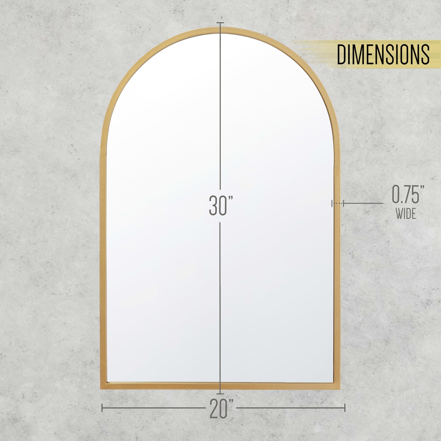 HBCY Creations Arched Wall Mirror, Metal Framed Wall Mirror for Hallways, Entryways, Dining and Living Rooms