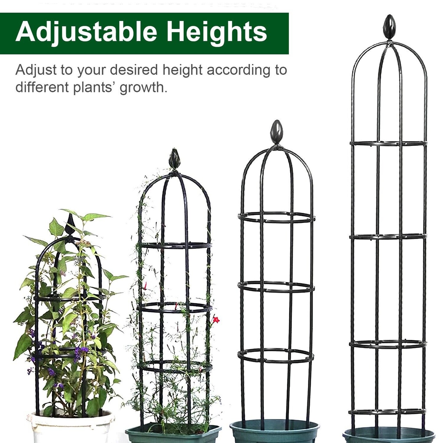 6 ft. Metallic Garden for Climbing Outdoor Plants 2 pcs