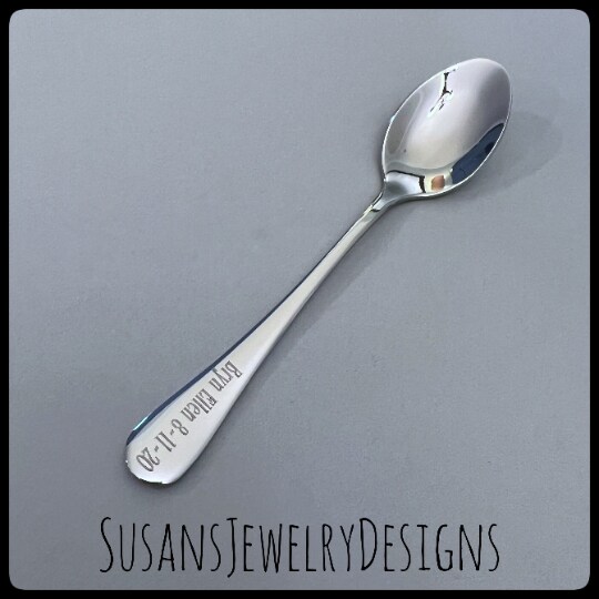 Personalized silver baby sales spoon