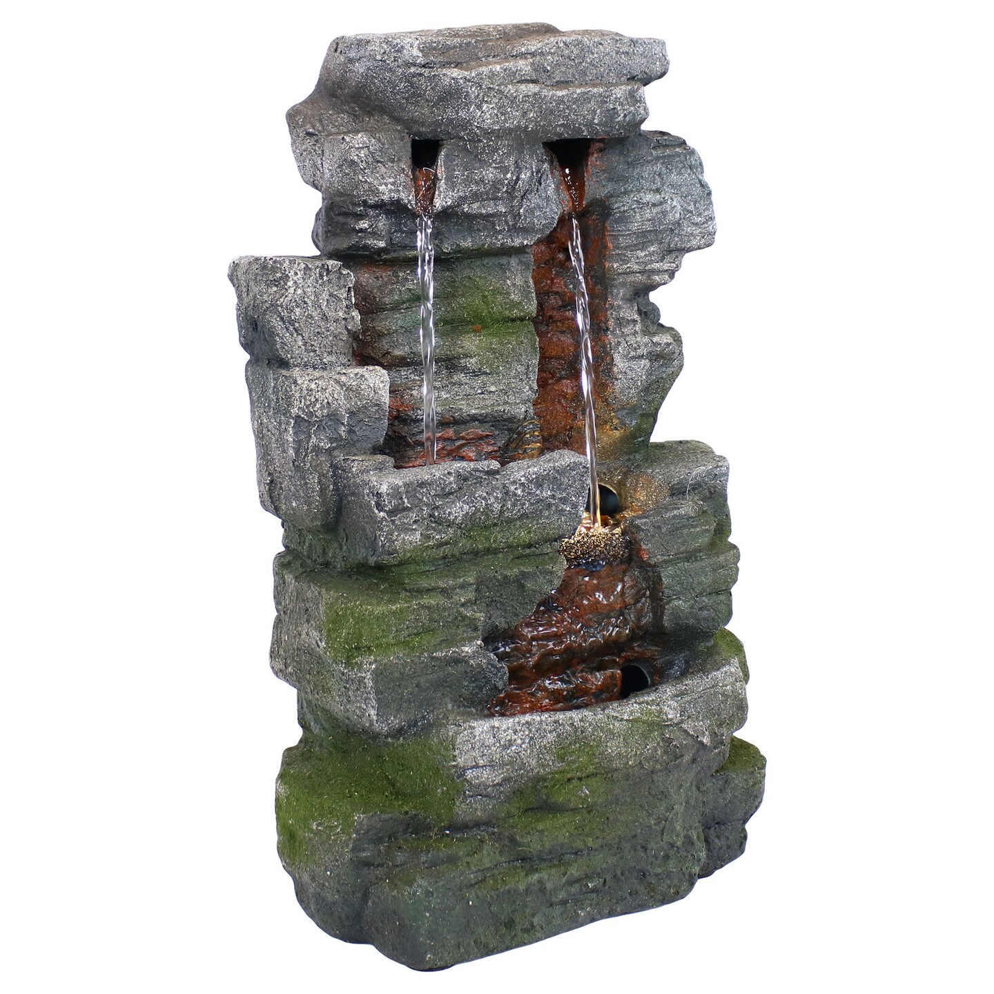 14 Inches Simple Towering Cave Polyresin Decor with LED