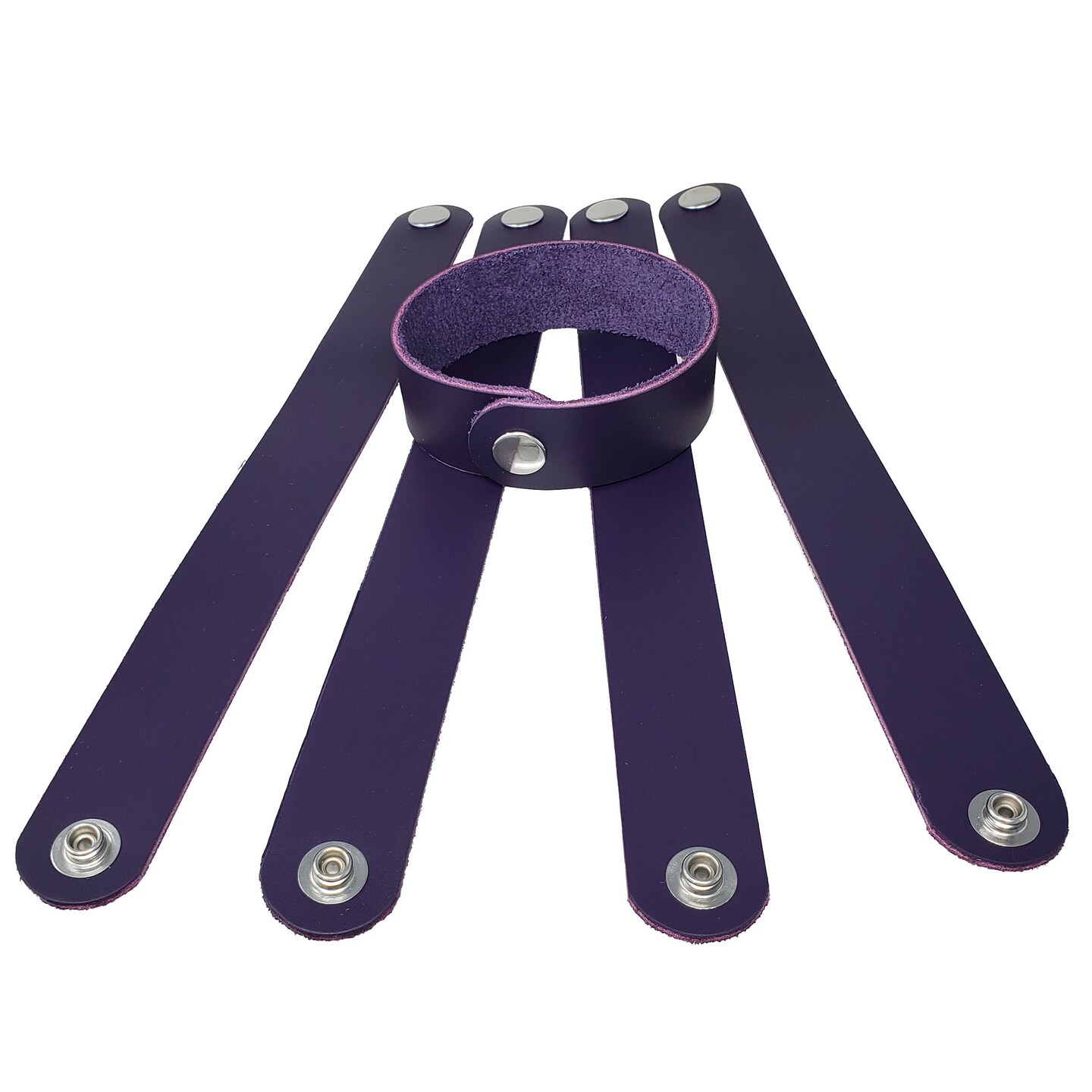 1" Latigo Leather Bracelets – DIY Hot Stamping & Engraving Blanks 6 Packs