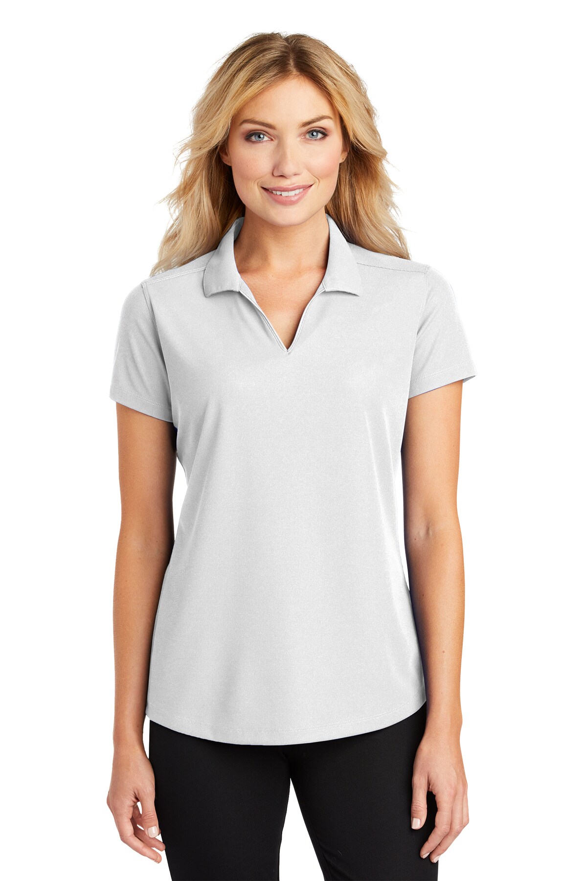 Port Authority&#xAE; Ladies Dry Zone Collared Short Sleeve Grid Polo