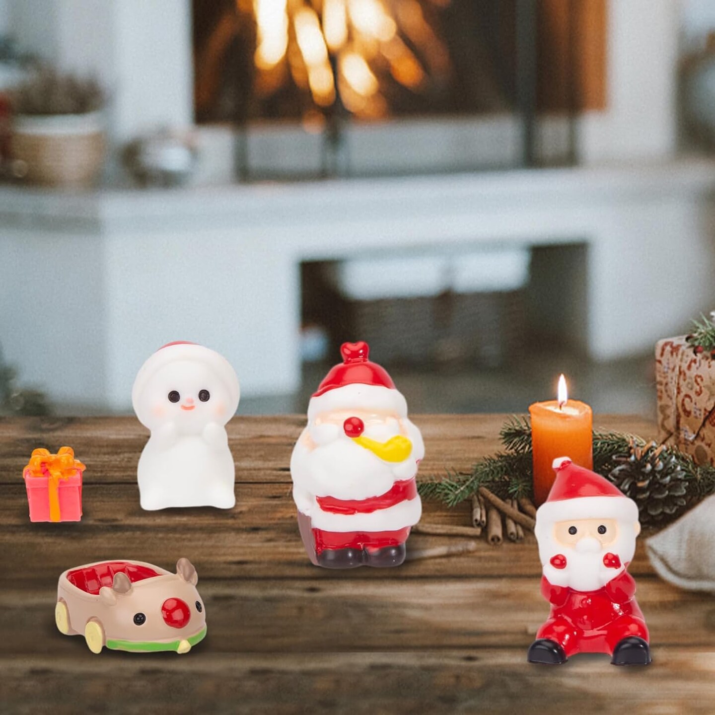 Miniature Resin Christmas Figurines 30 pcs