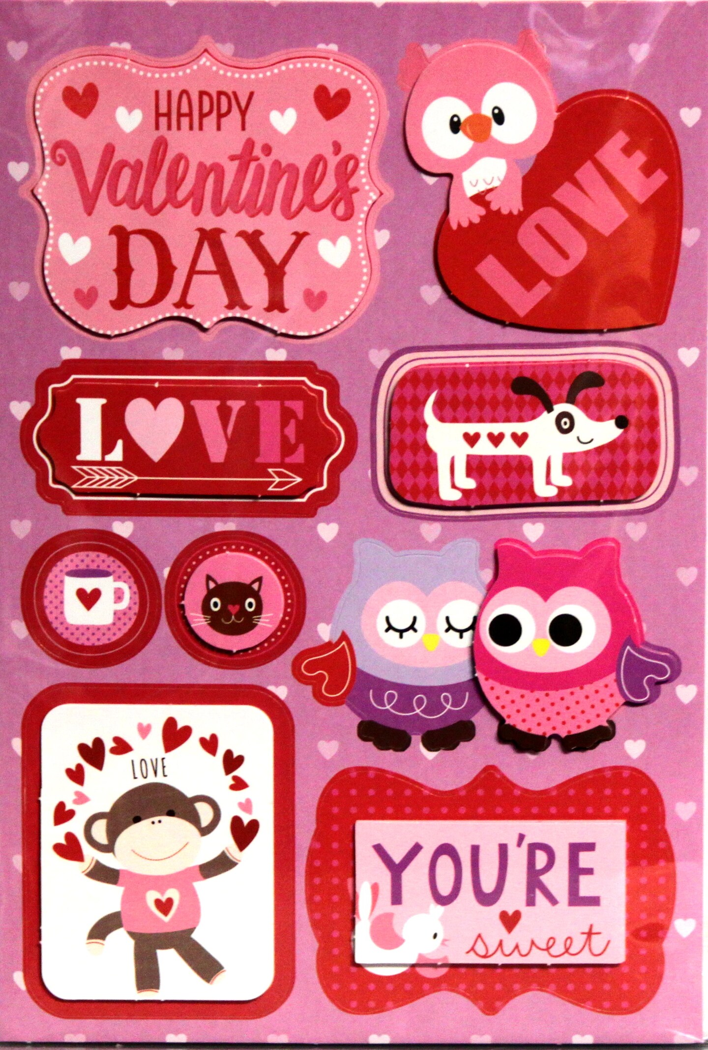 Premium Valentine&#x27;s Day Dimensional Stickers
