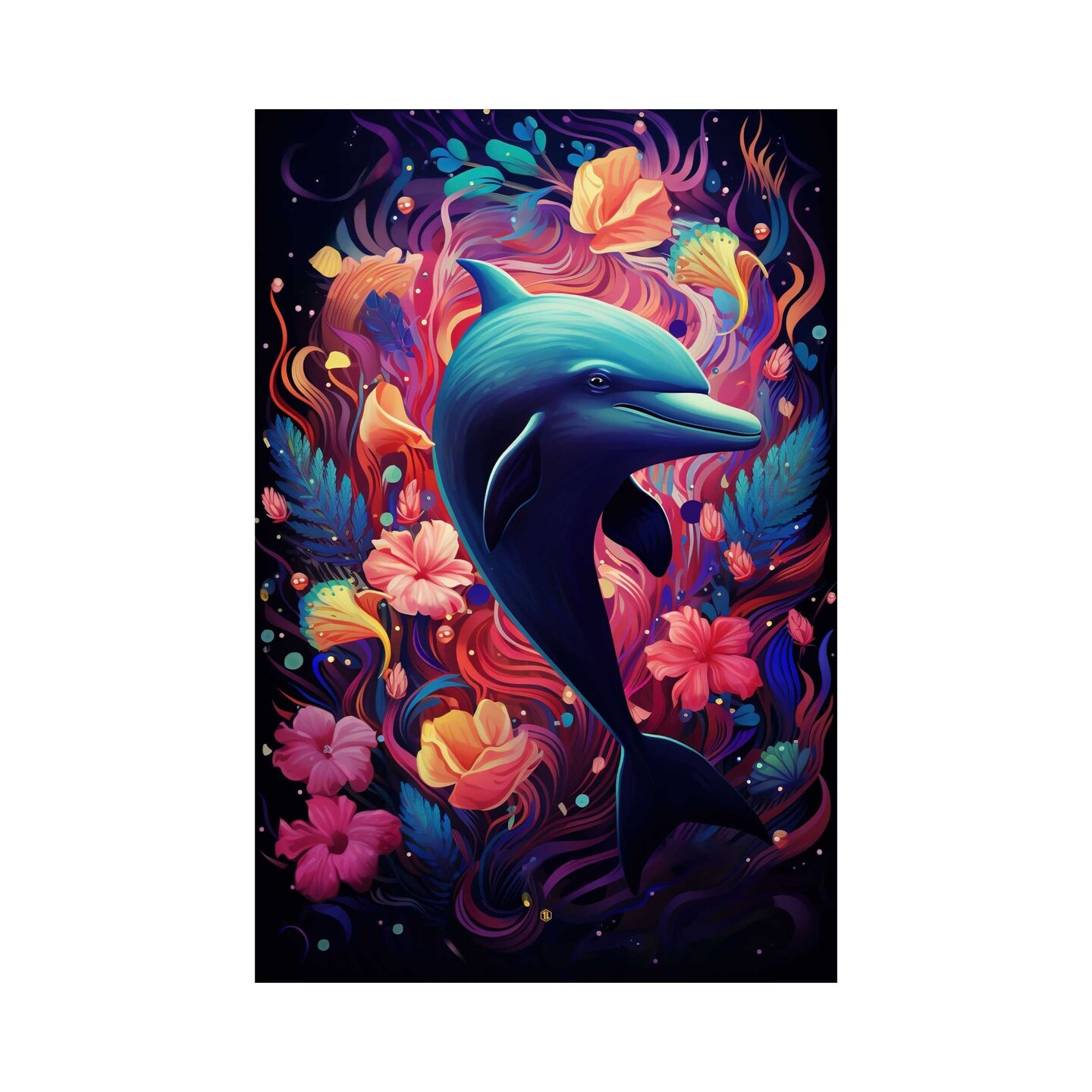 dolphin-poster-animal-print-office-poster-home-decor-s1