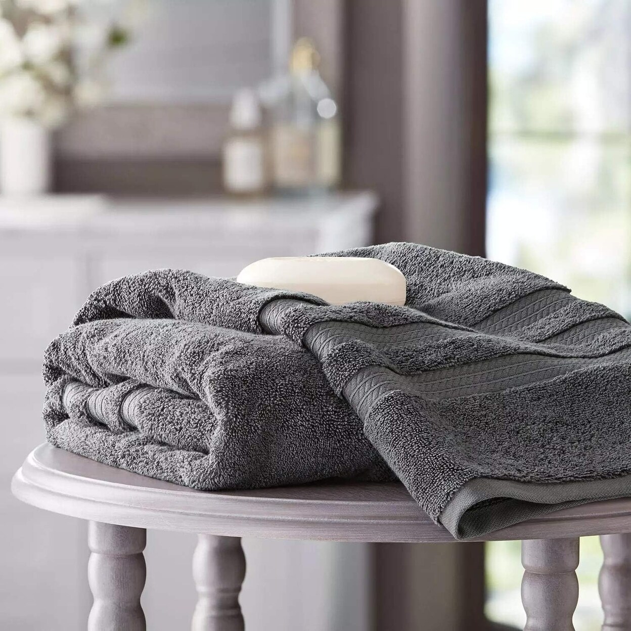 Hotel Premier Collection 30&#x22; W X 58&#x22; L 100% Cotton Luxury Bath Towel Zinc Grey