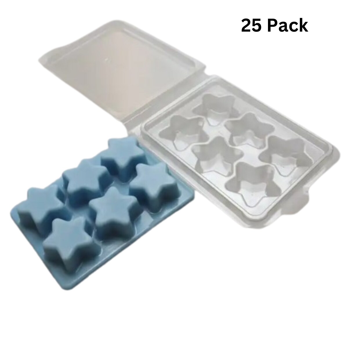 Wax Melt Molds 25 Pack Heart Shape Plastic Wax Melt Clamshells Wickless  Candle