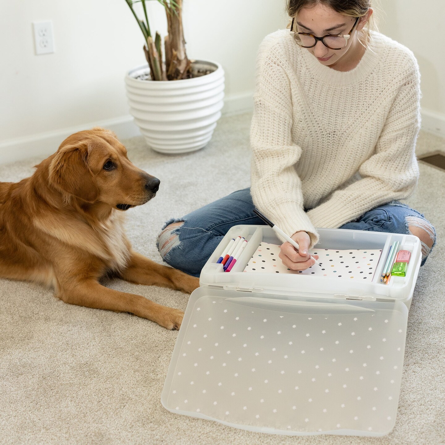 Everything Mary Lap Desk w/ Pink Flowers