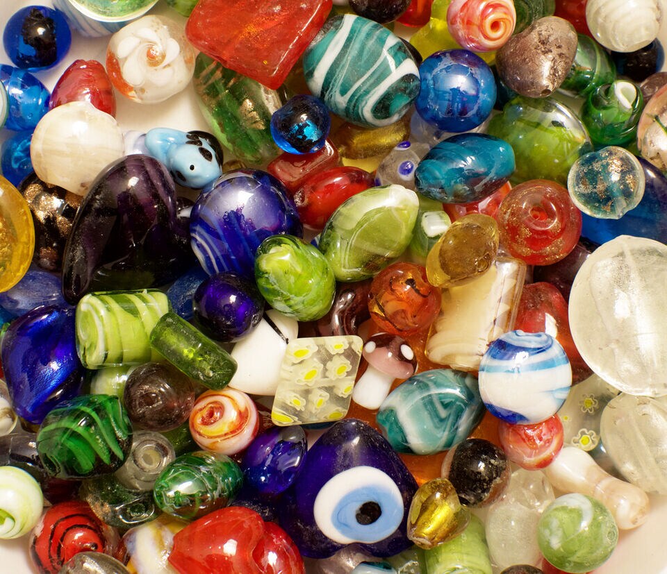 Lampwork Beads, Mixed Style &#x26; Colors, Handmade Glass.