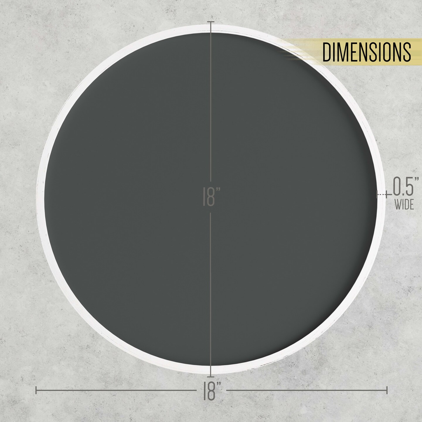 HBCY Creations Round Wood Framed Wall Mounted Magnetic Chalkboards with Eraser and Chalk