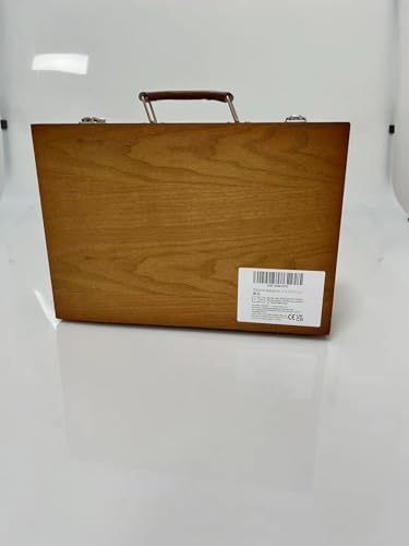 139 Piece Art Sets & Crafts Kit with Sketch Pads, Deluxe Wooden Box for Artist Beginners Girls Boys (Light Brown)