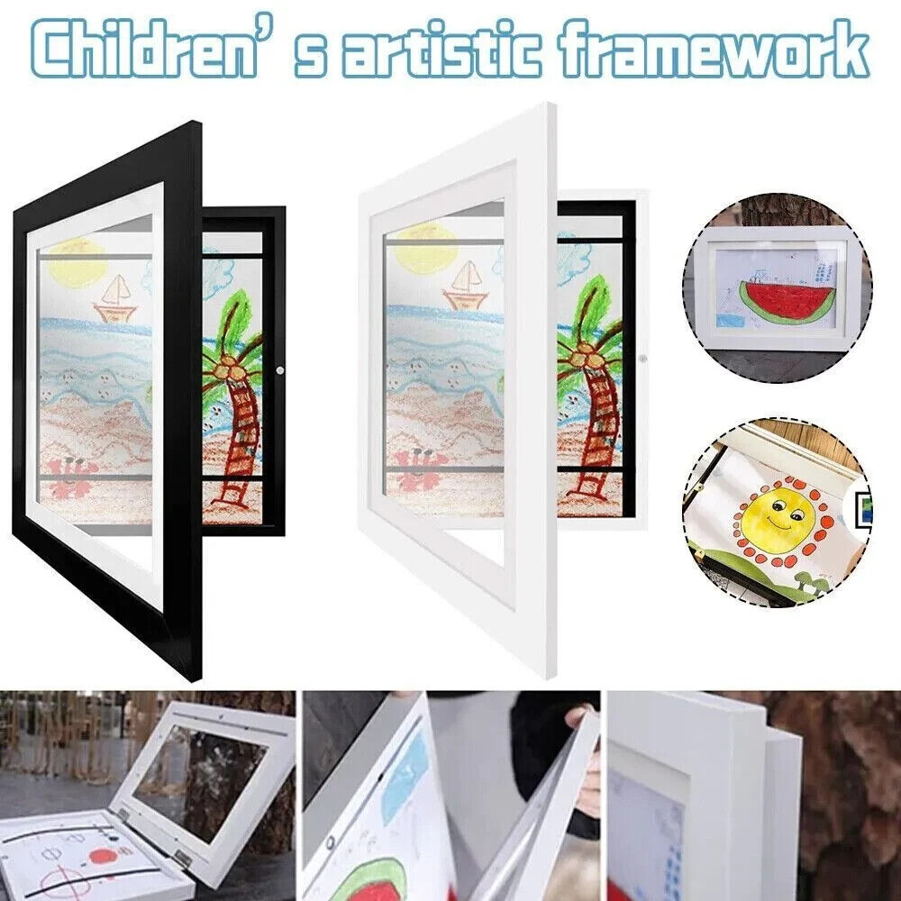 Set of 2 Kids Art Frames Art Display Frame Drawing Portfolio.