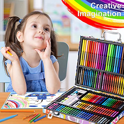  POPYOLA Art Supplies, 180 Piece Drawing Painting Art Kit with  Clipboard and Coloring Papers, Gifts Art Set Case with Oil Pastels,  Crayons, Colored Pencils, Watercolor Cakes : Arts, Crafts & Sewing
