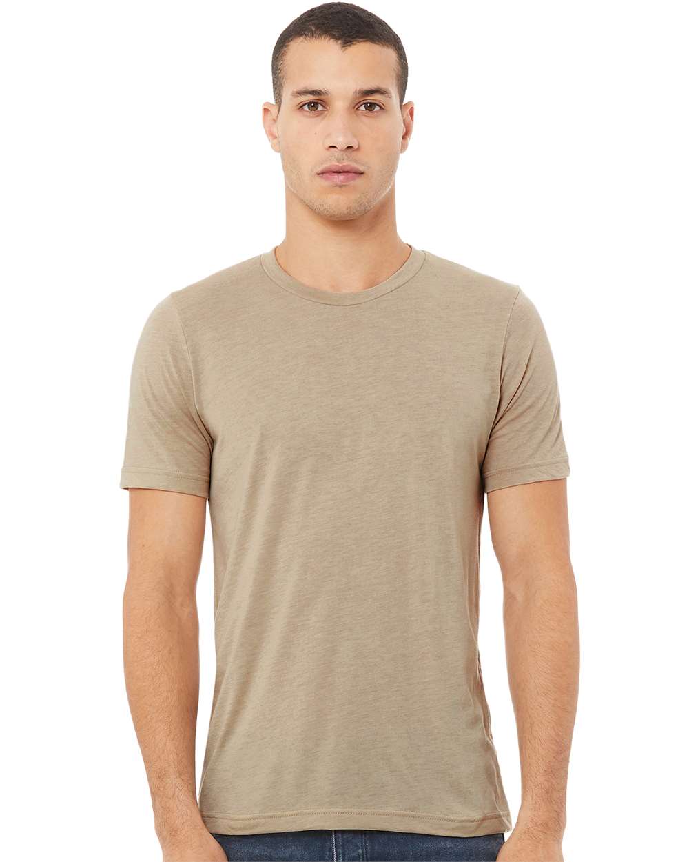 BELLA+CANVAS Men’s Triblend Crewneck Short Sleeve T-Shirt for Summer Wear, Casual Style & Lightweight Everyday Tee