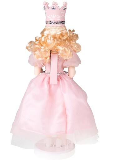 Sugar Plum Fairy 14 Inch Traditional Wooden Nutcracker, Festive Christmas Décor for Shelves and Tables