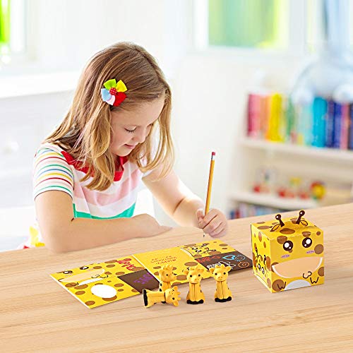 28 Pieces Valentines Day Cards for Kids  3D Animal Box with Puzzle Erasers - Perfect DIY Valentines Cards for Classroom School Games &#x26; Valentine Party Favors for Kids