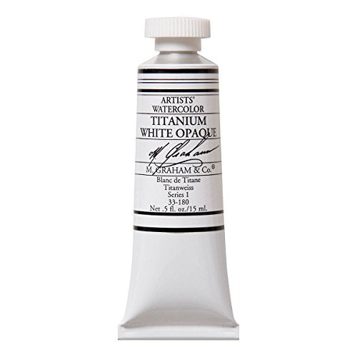 1/2-Ounce Tube Watercolor Paint, Titanium White Opaque (33-180)