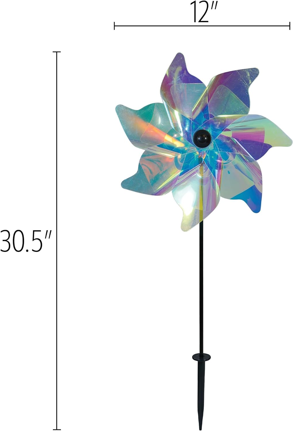 12-inch Iridescent Pinwheel Spinner