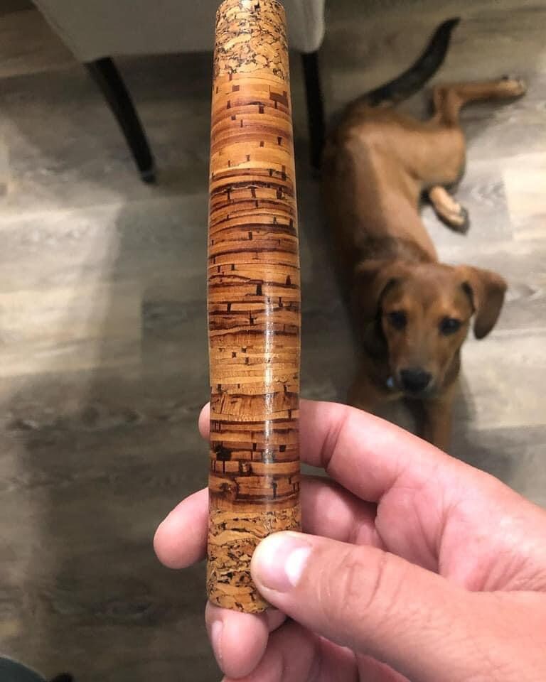 Custom, Made-to-Order Maple and Birch Bark Fly Rod Handle