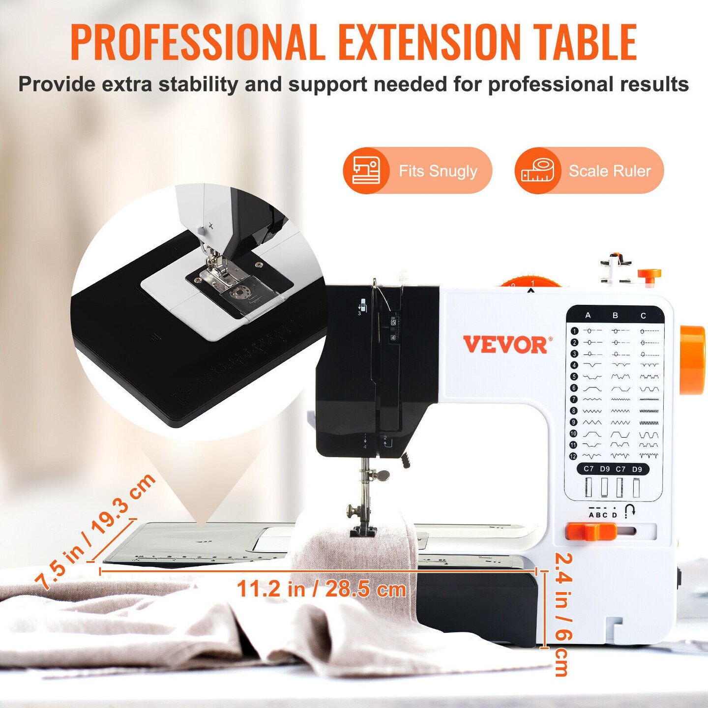 Home DIY Sewing Machine with 38 Stitches & Extension Table
