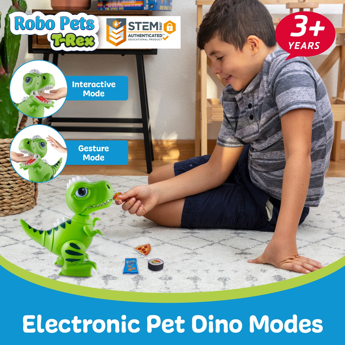 Robo Pets T-Rex Dinosaur Toy for Girls and Boys