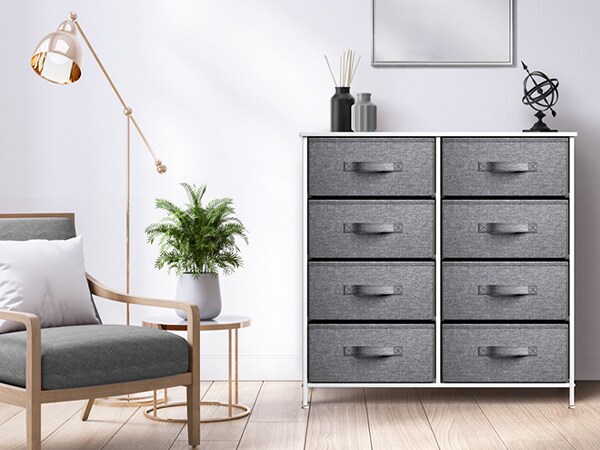 Sorbus Extra Wide Dresser Organizer With 8 Drawers - Large Storage Furniture for Bedroom, Hallway, Living Room, Nursery &#x26; Closet