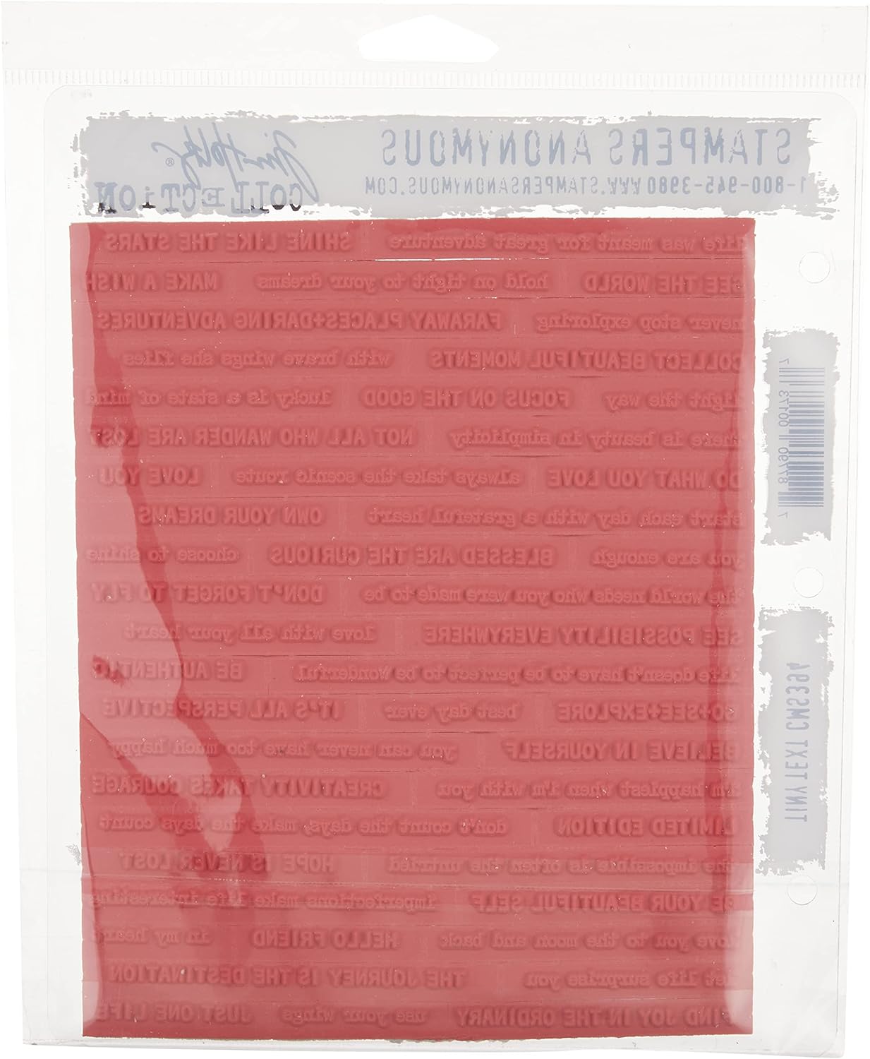 Tim Holtz - Stampers Anon CLING RBBR STAMP SET TINY TEXT, us:one size