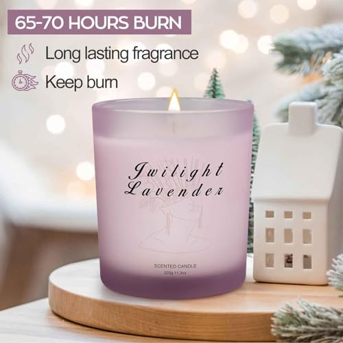 BXGRH Lavender Candles for Home, Candles for Home Scented, Candles Gifts  for Women, 11.3 oz Soy Candles, Up to 70 Hours Burn, Stress Relief Gifts  for Women, Birthday, Mother's Day, Christmas Gift