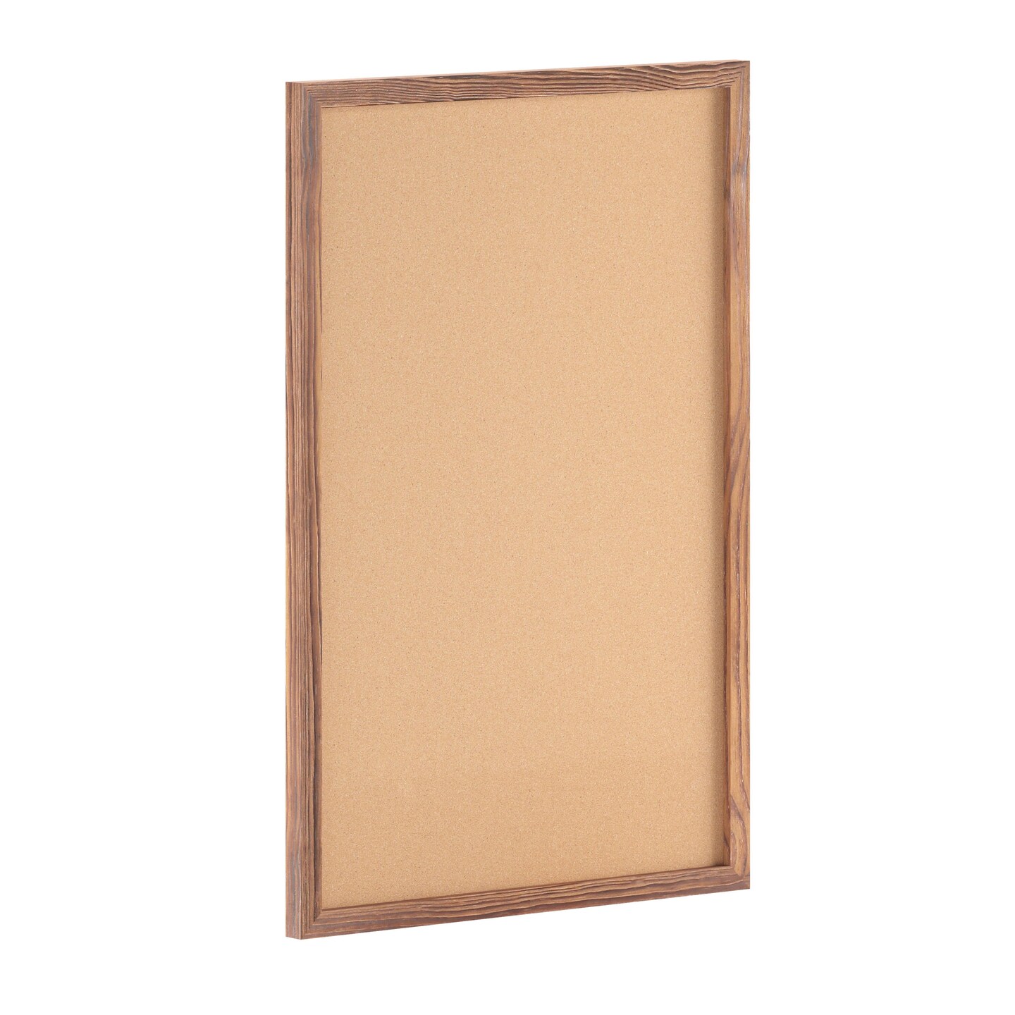 HBCY Creations Wall Mount Cork Board - Wooden Push Pins - Solid Pine Wood Frame - For Kitchen, Classrooms, Restaurant Menus and More!