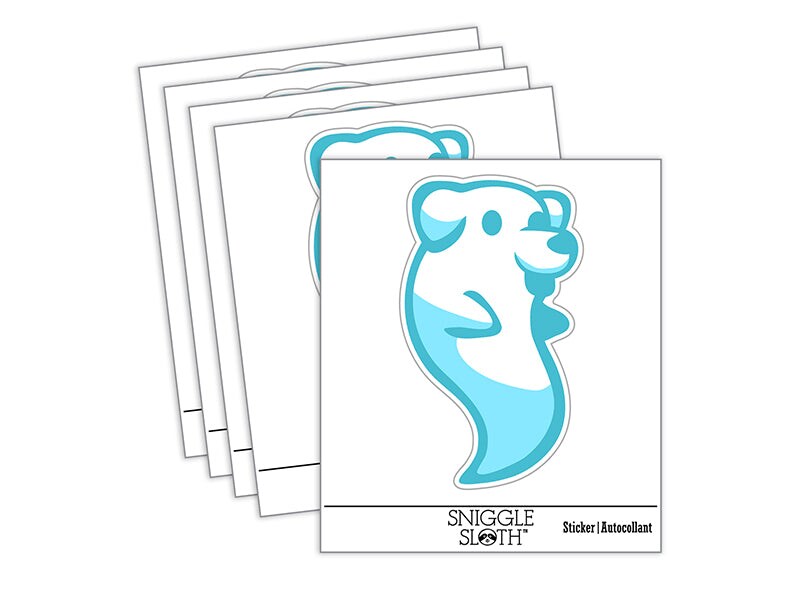 Cute Ghost Puppy Waterproof Sticker Set 