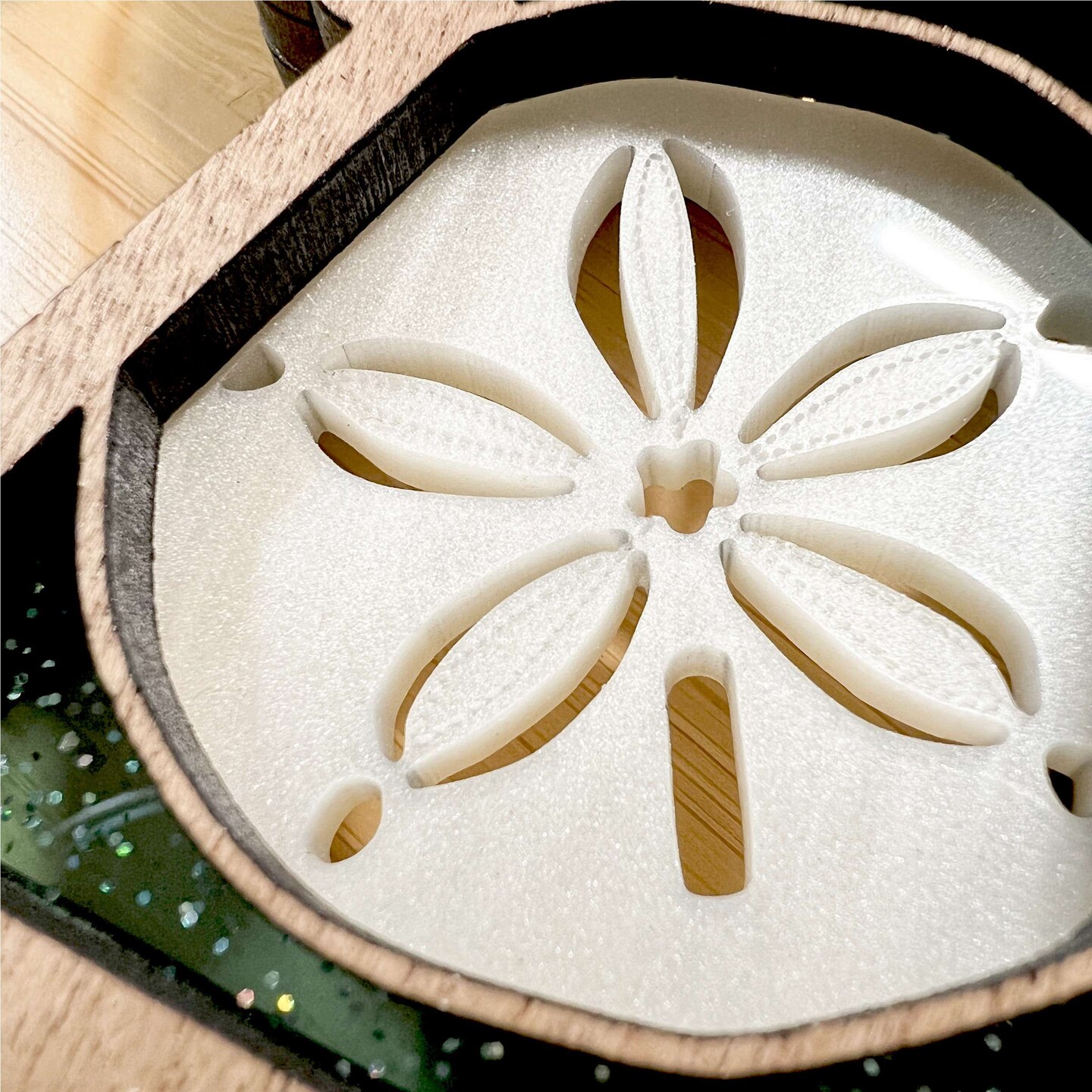3.5&#x22; Sand Dollar Ornament - Handcrafted in Texas - Mother&#x27;s Angels&#xAE; Figurine - Mother&#x27;s Day Gifts