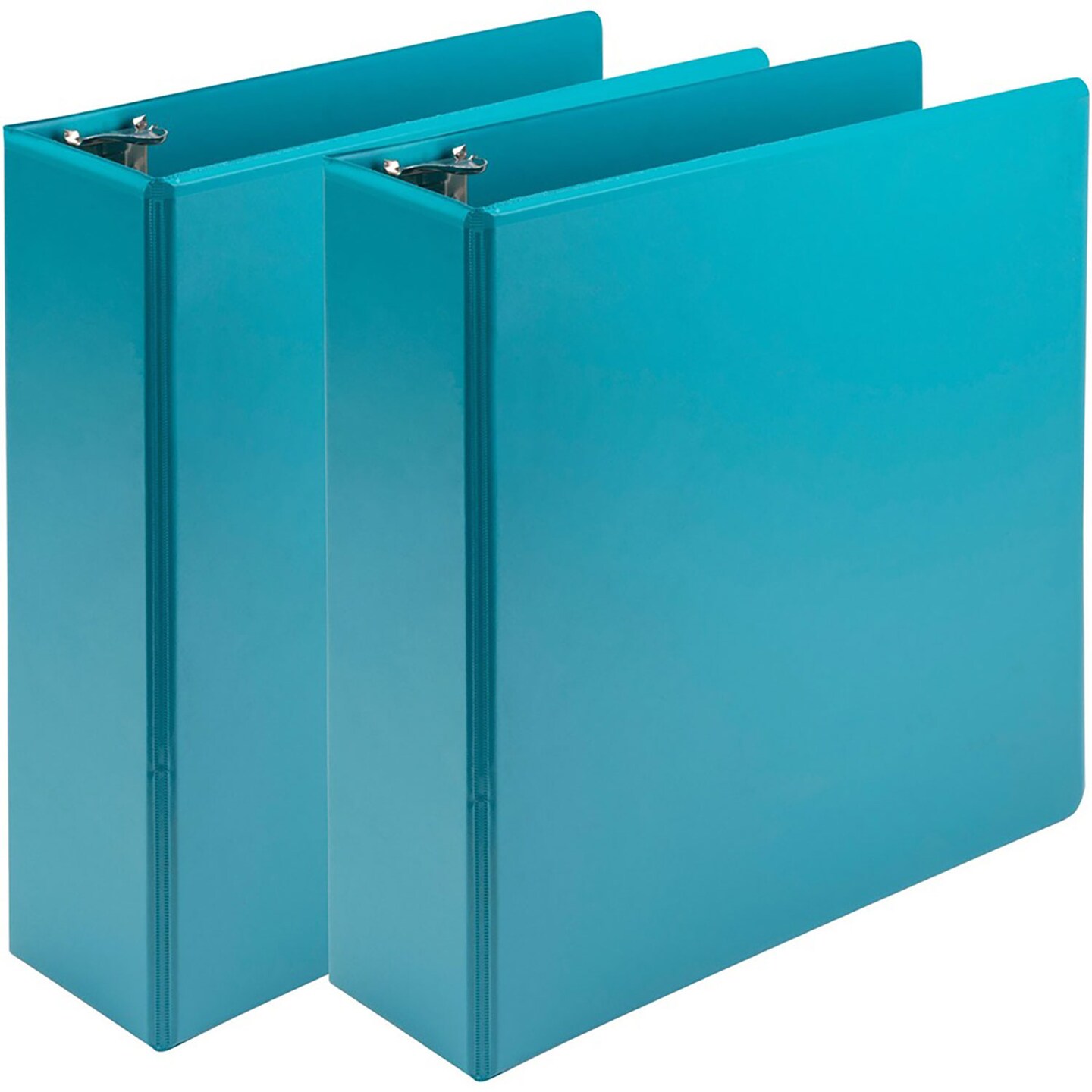 Samsill Earth&#x27;s Choice Plant-Based Economy Round Ring View Binders, 3 Rings, 3&#x22; Capacity, 11 x 8.5, Teal, 2/Pack