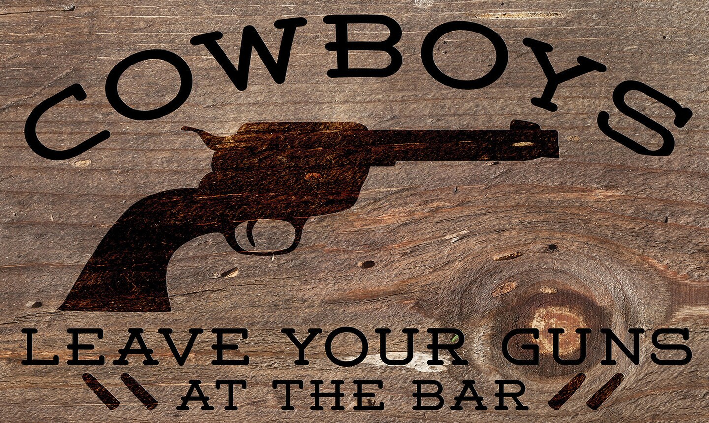 Cowboys Warning Door Mat (18 x 30&#x22;)