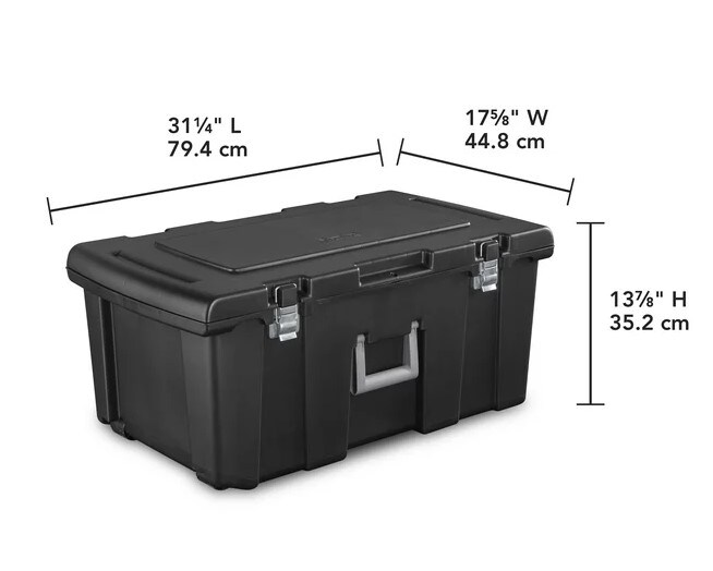Black Plastic Footlocker
