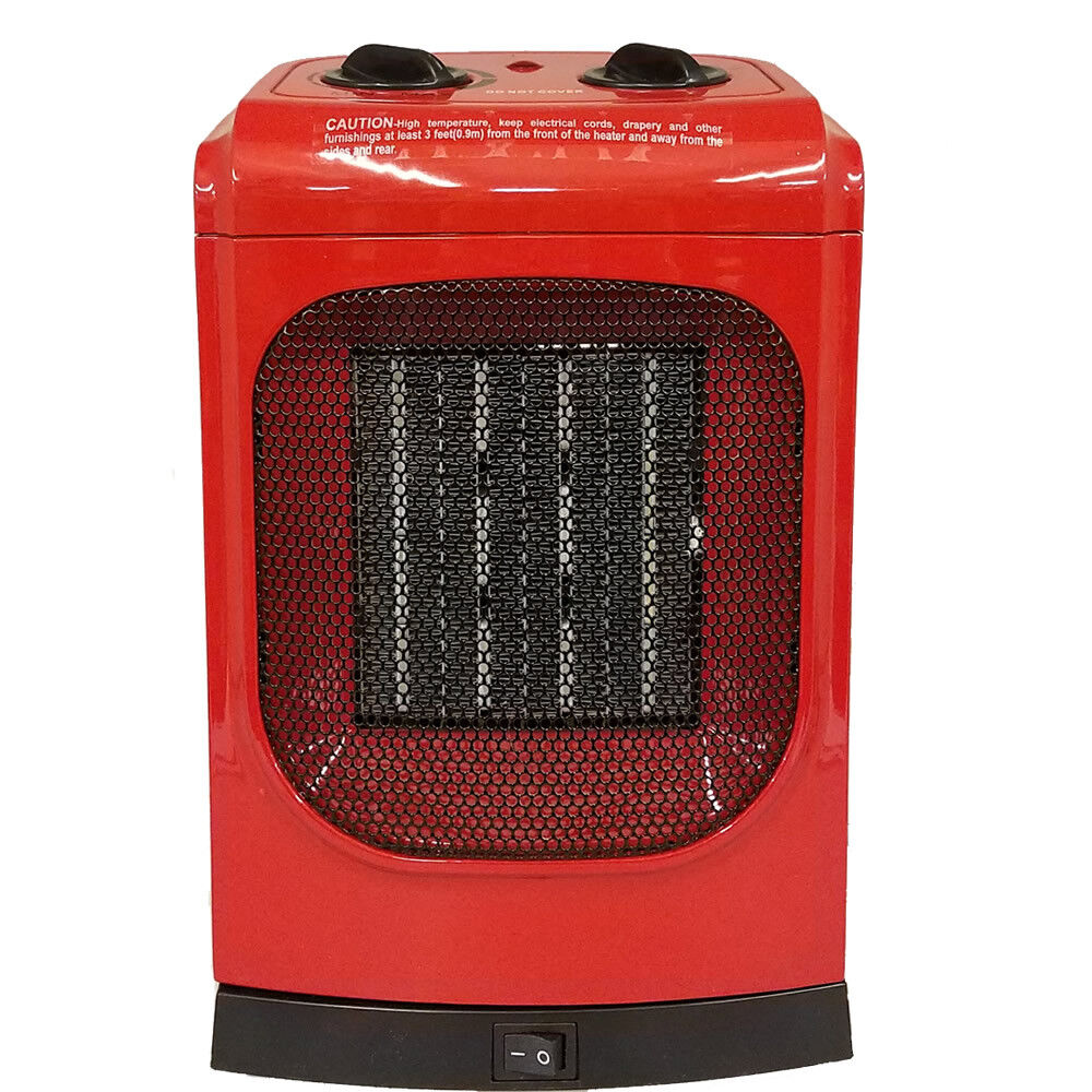 1500 Watt Red Ceramic Fan Heater .