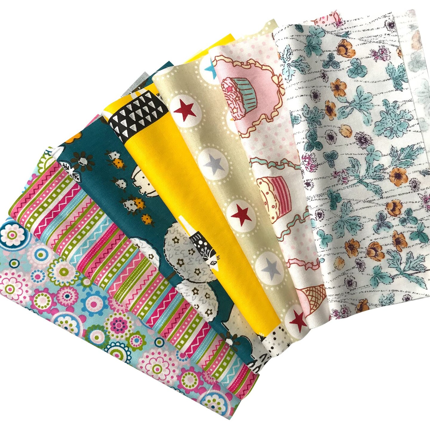 50 Piece Cotton Quilting Fabric Misscrafts 8&#x22; x 8&#x22; (20cm x 20cm) Craft Supplies Top Fat Quarter Bundles Floral Precut Fabric Square for DIY Craft Patchwork